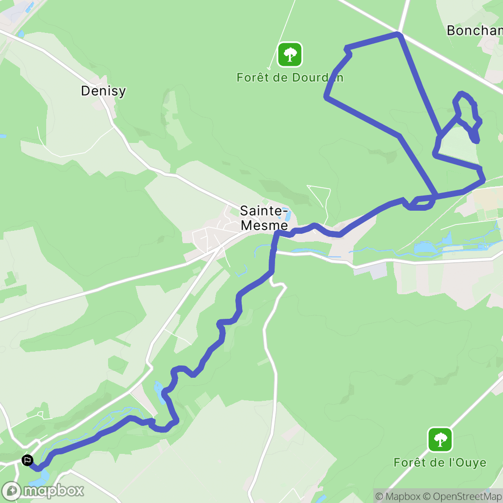 Saint-Martin-de-Bréthencourt : carte du parcours de randonnée - France