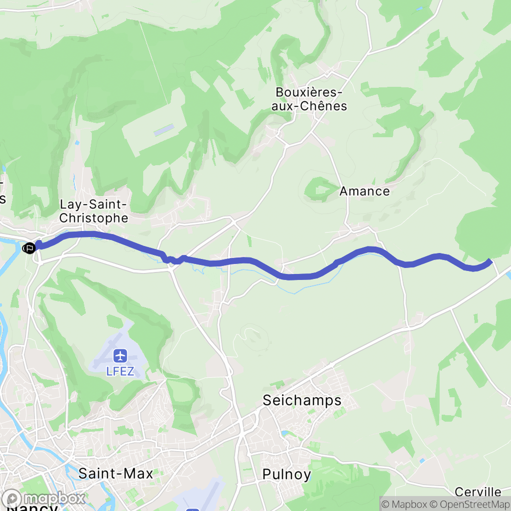 Lay-Saint-Christophe : carte du parcours de randonnée - France