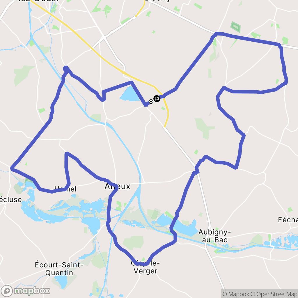 Cantin : carte du parcours de randonnée - France
