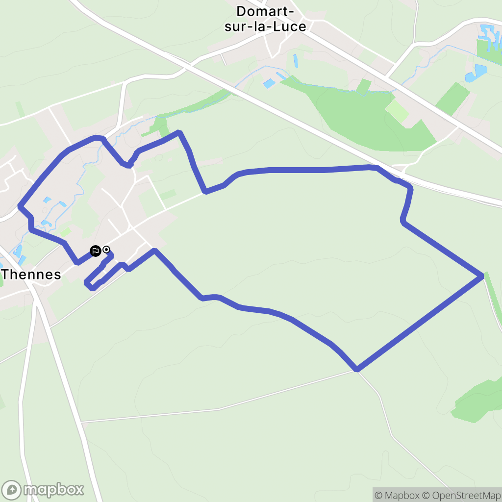 Thennes : carte du parcours de randonnée - France