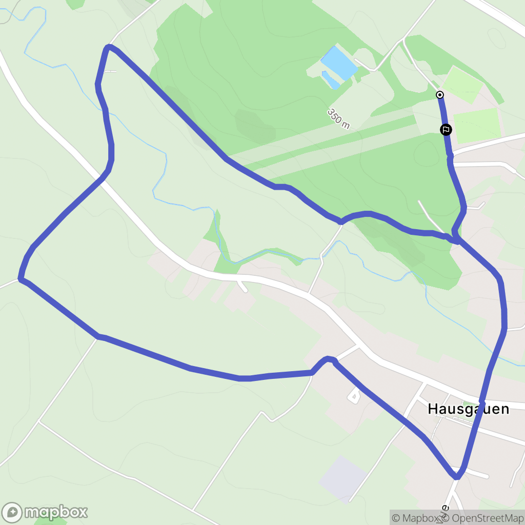 Hausgauen : carte du parcours de randonnée - France