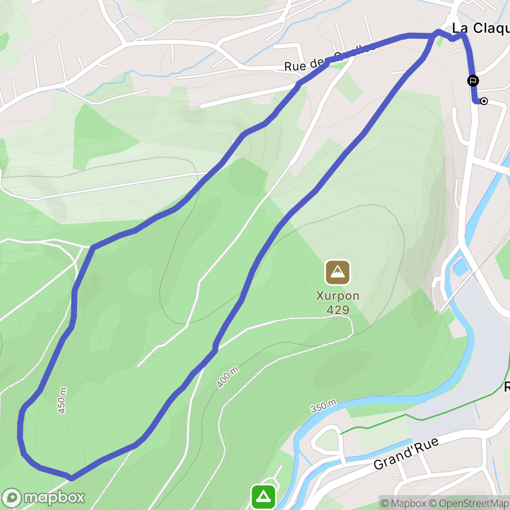 La Broque : carte du parcours de randonnée - France