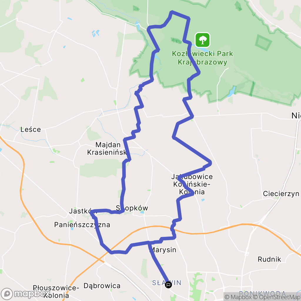 Lublin: mapa trasy - Poland