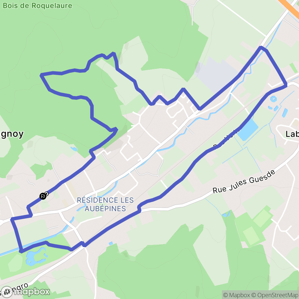 Lapugnoy : carte du parcours de randonnée - France