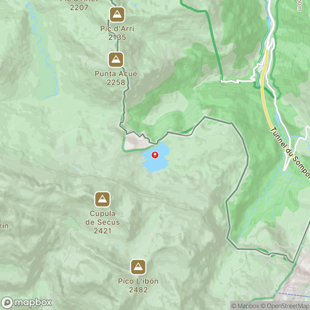 Carte de la zone de délimitation de randonnee-lac-d-estaens-pyrenees