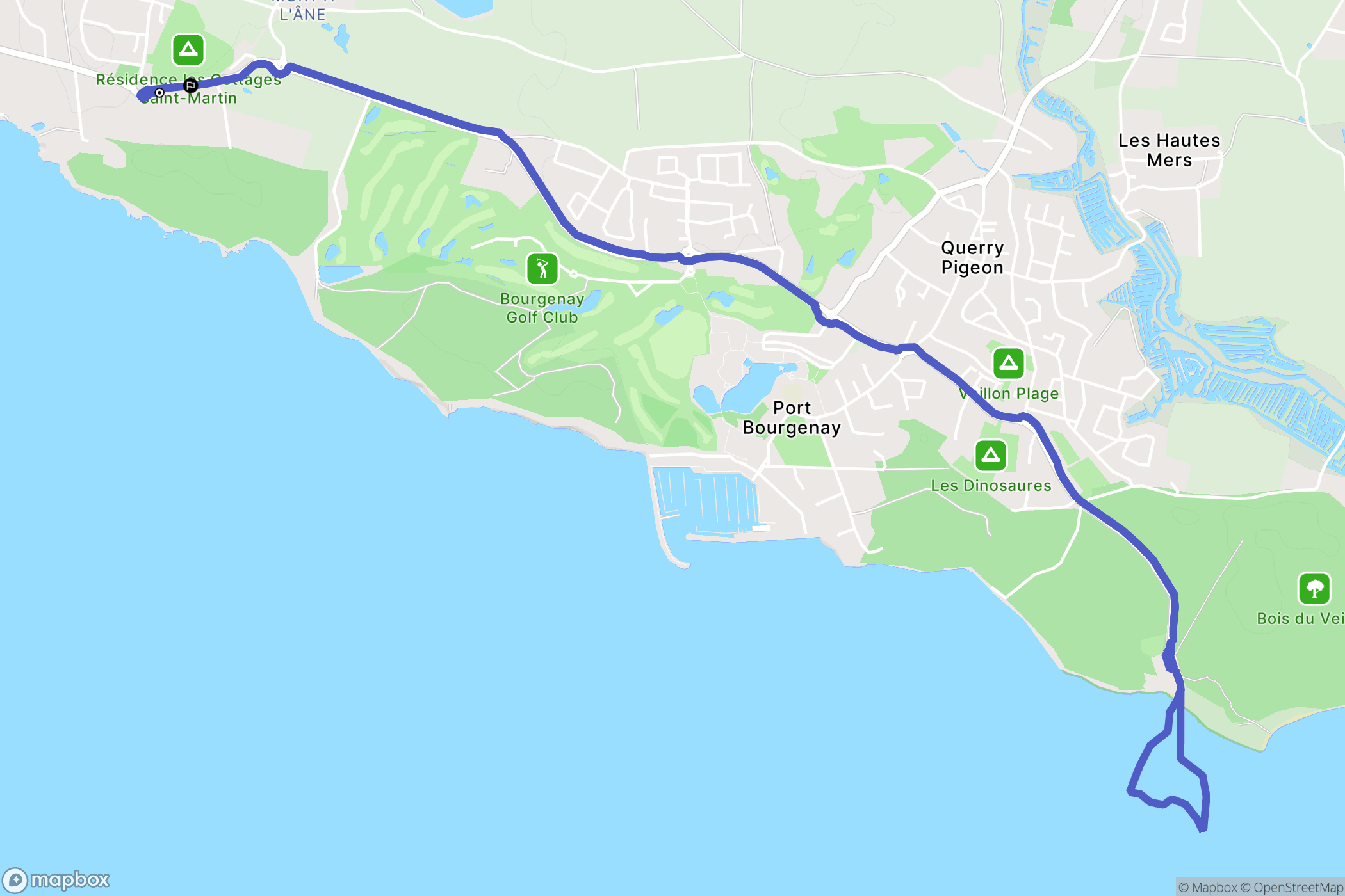 Talmont-Saint-Hilaire : carte du parcours de randonnée - France