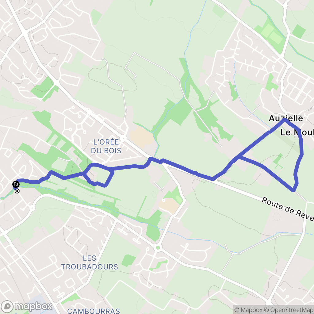 Labège : carte du parcours de randonnée - France