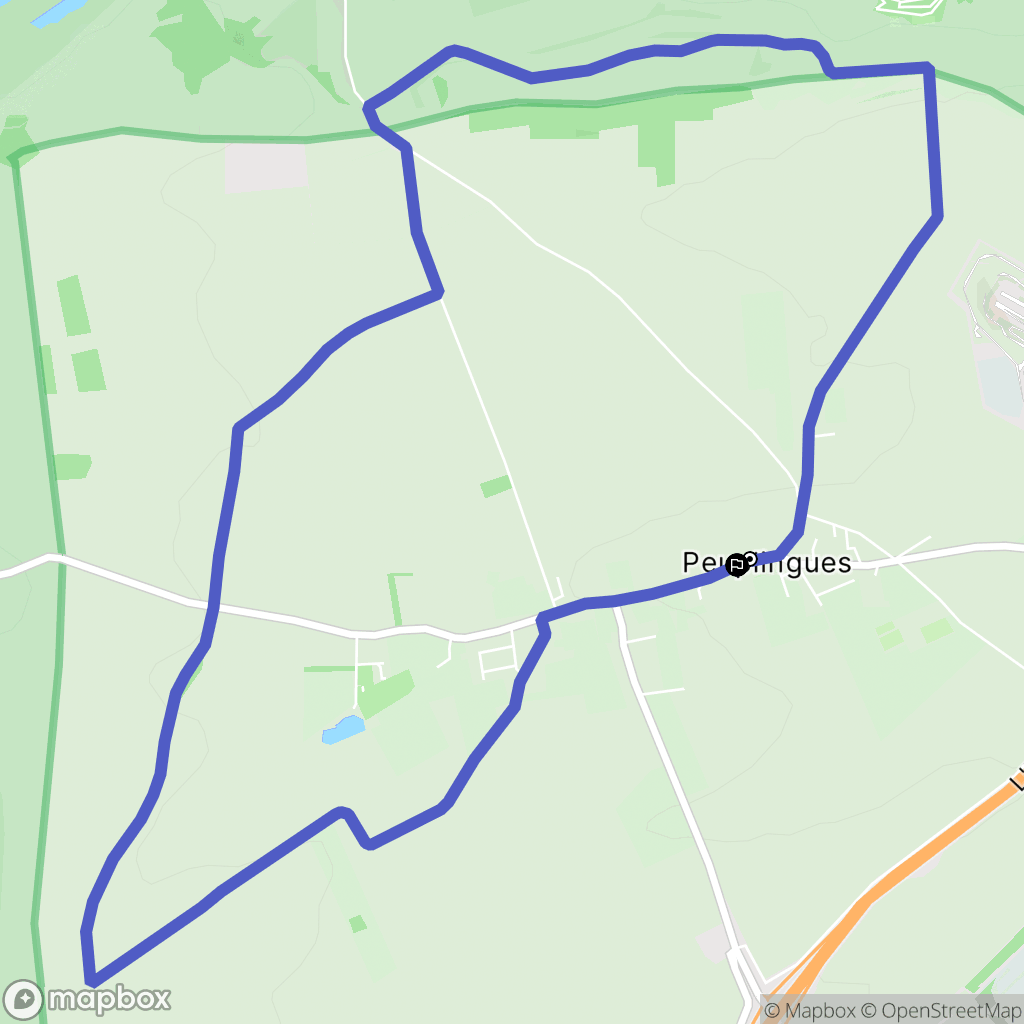 Peuplingues : carte du parcours de randonnée - France