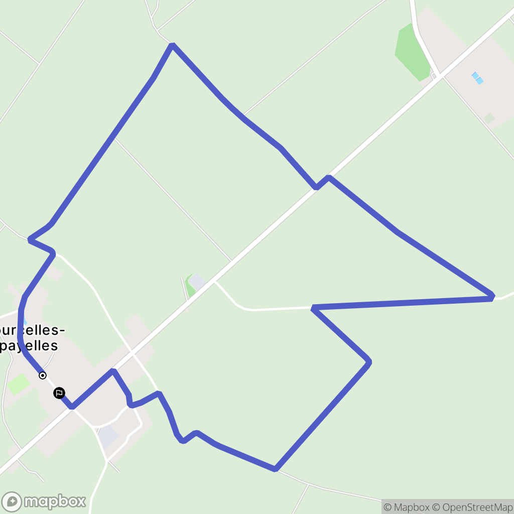 Courcelles-Epayelles : carte du parcours de randonnée - France