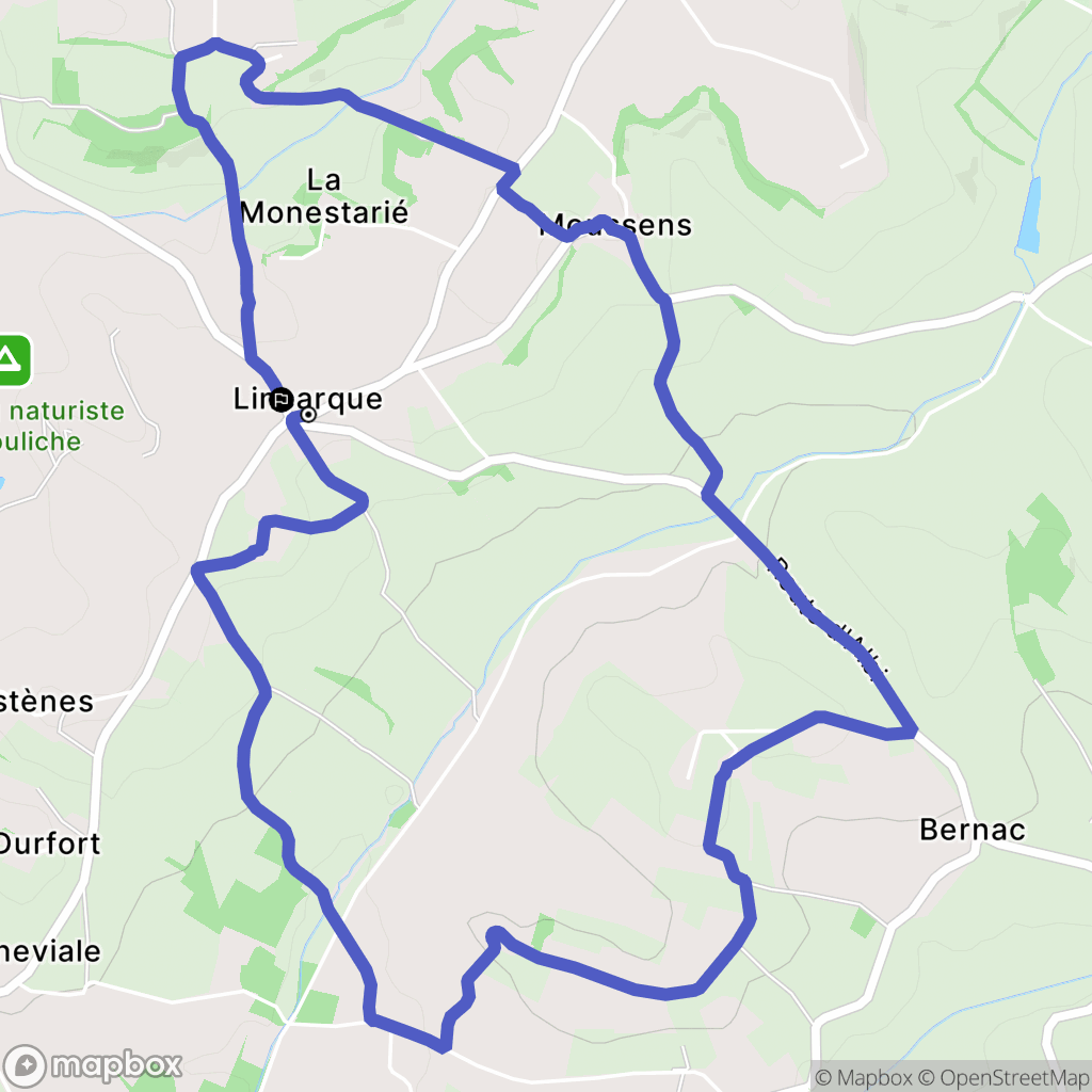 Cestayrols : carte du parcours de randonnée - France