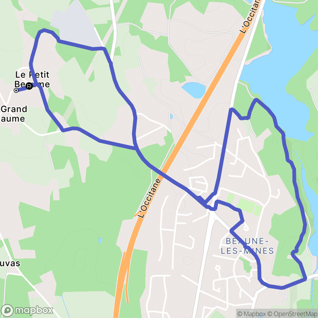 Limoges : carte du parcours de randonnée - France