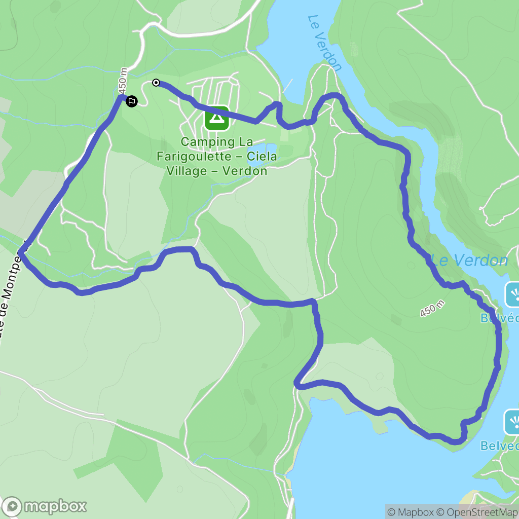 Saint-Laurent-du-Verdon : carte du parcours de randonnée - France