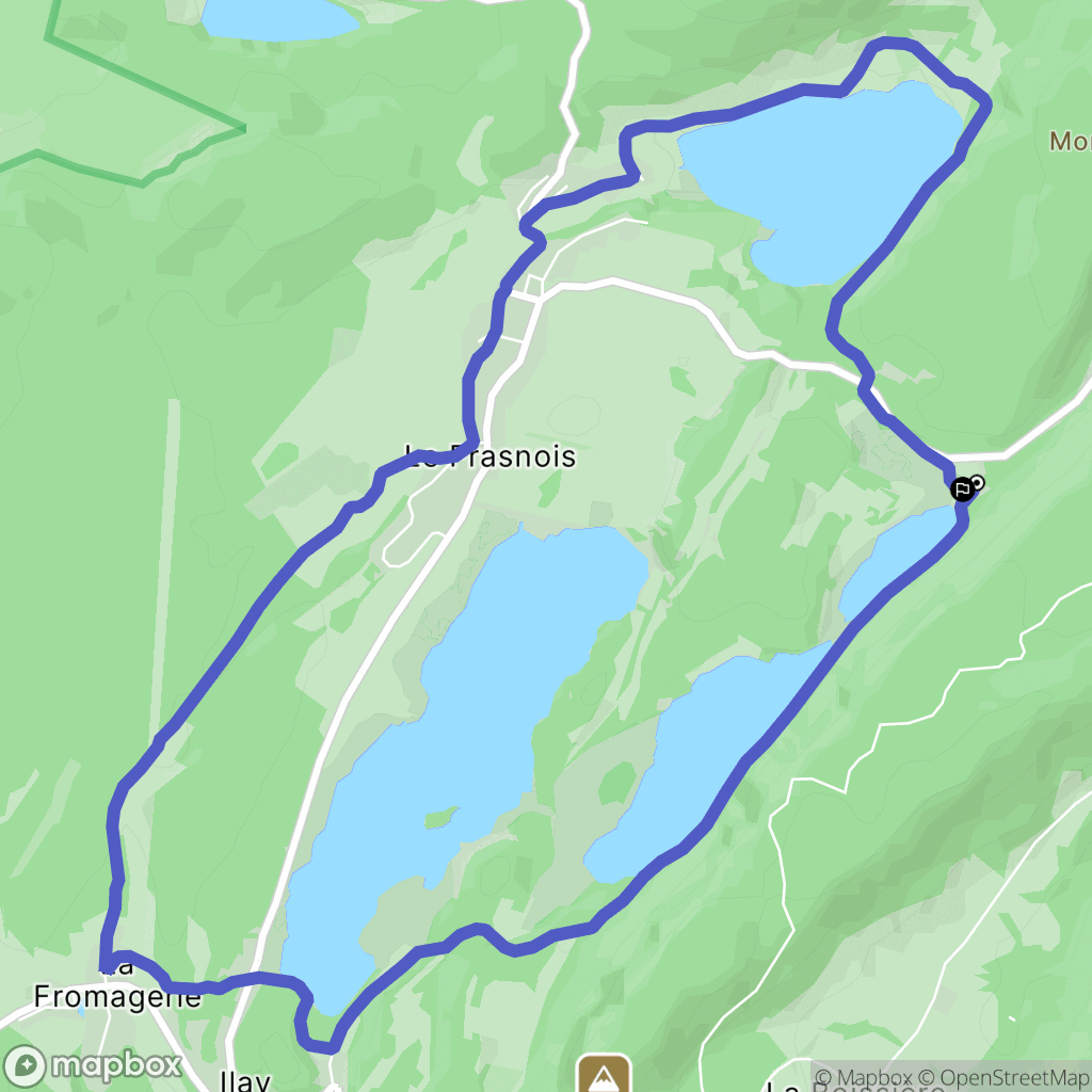 Le Frasnois : carte du parcours de randonnée - France