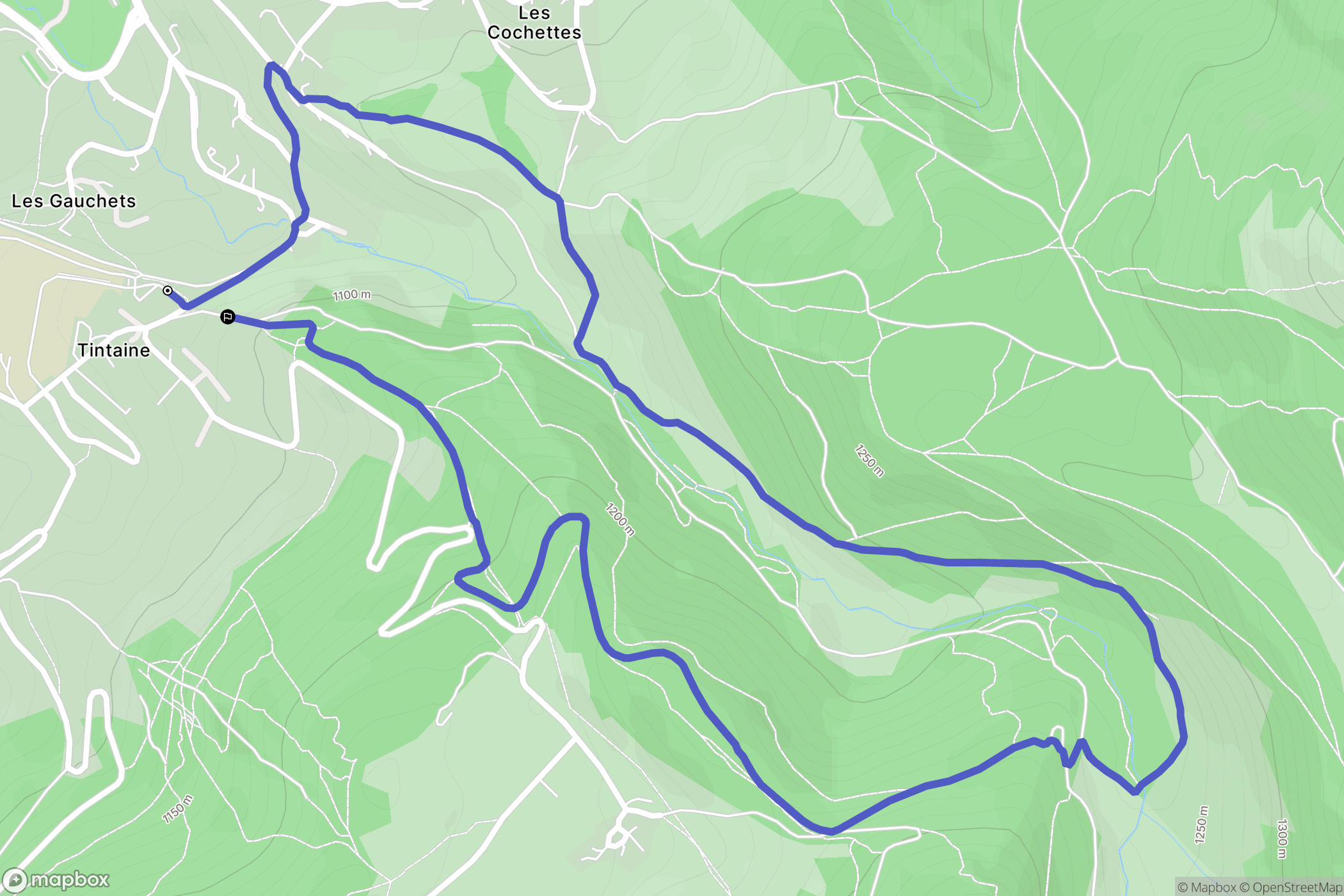 Villard-de-Lans : carte du parcours de randonnée - France