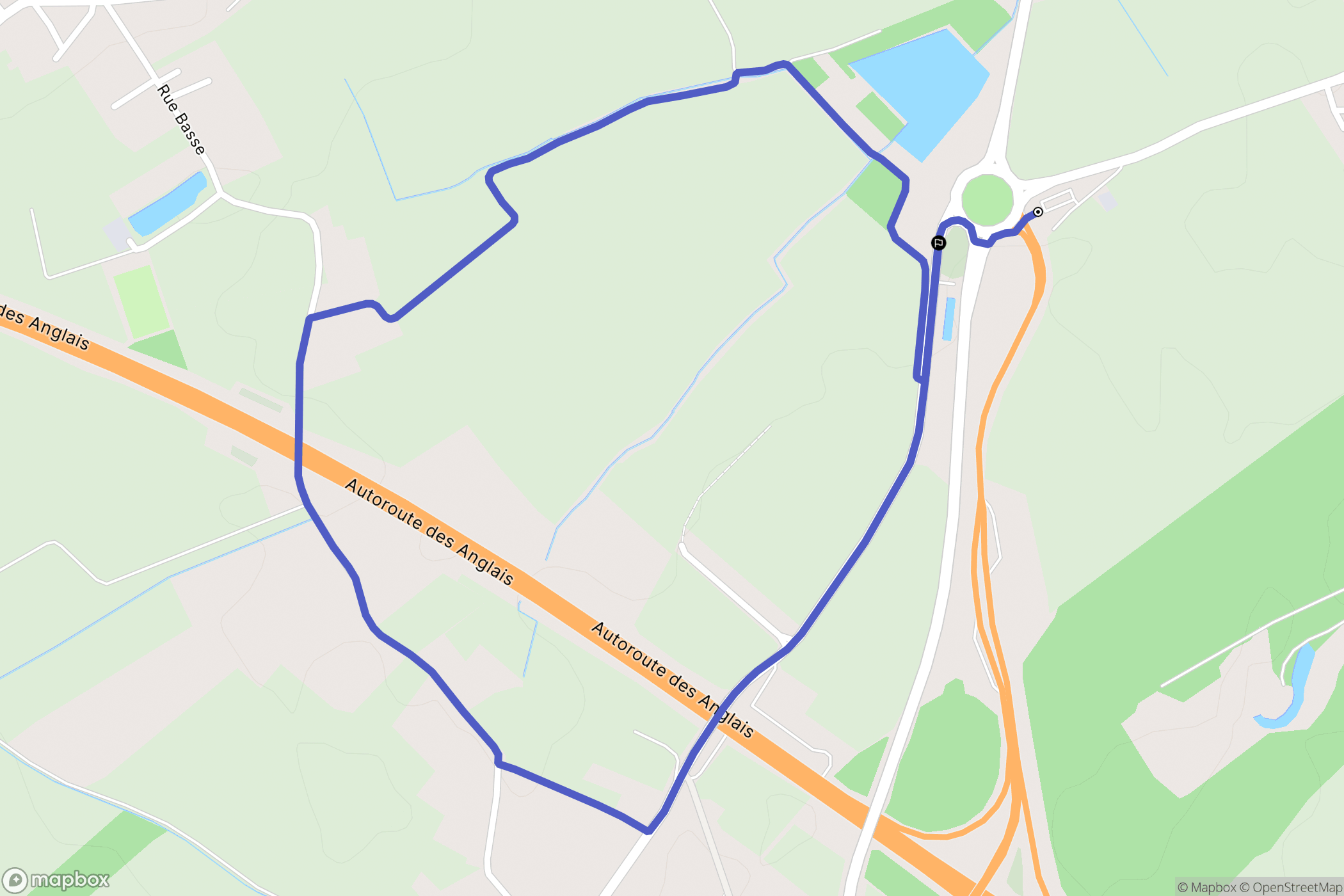 Lillers : carte du parcours de randonnée - France