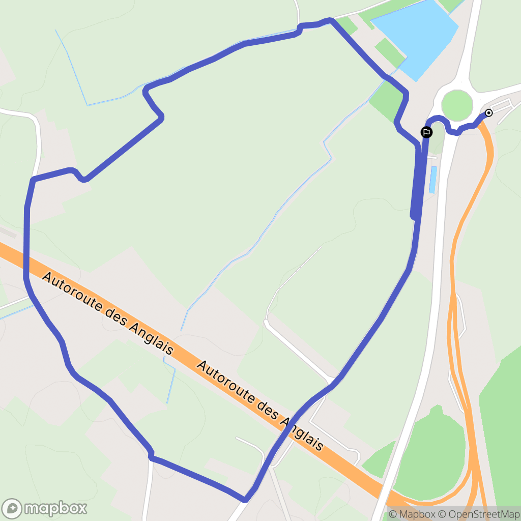 Lillers : carte du parcours de randonnée - France