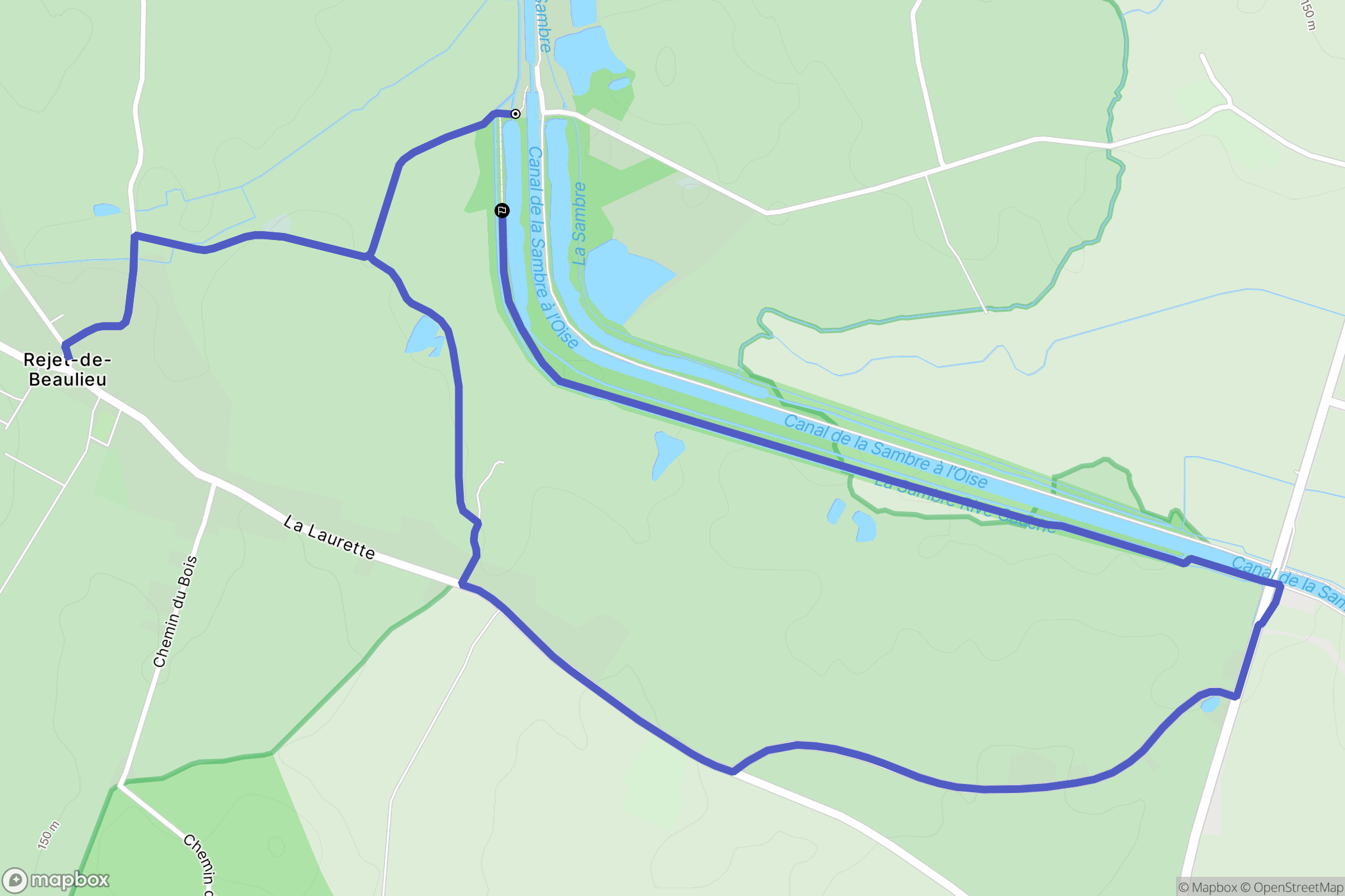 Rejet-de-Beaulieu : carte du parcours de randonnée - France
