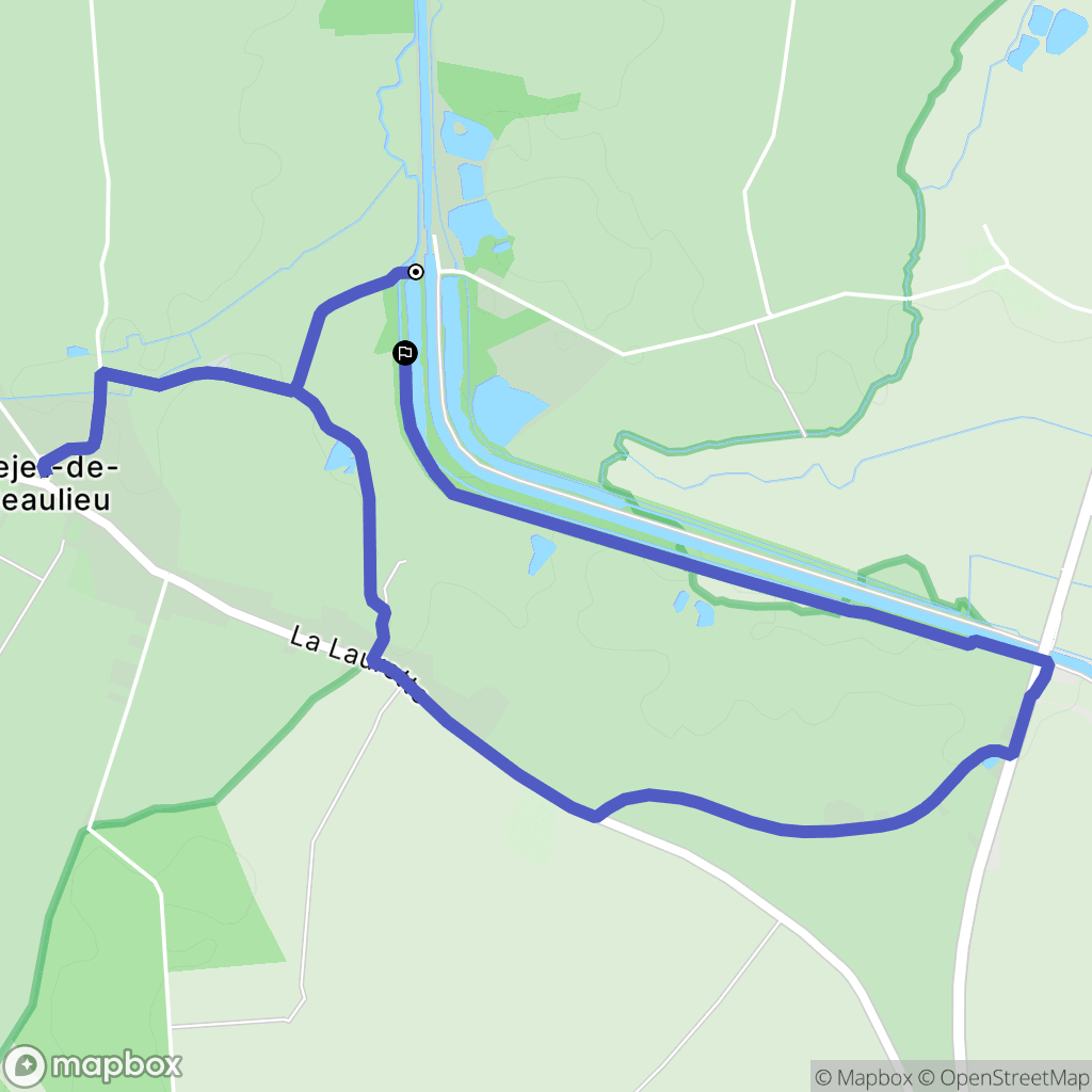 Rejet-de-Beaulieu : carte du parcours de randonnée - France