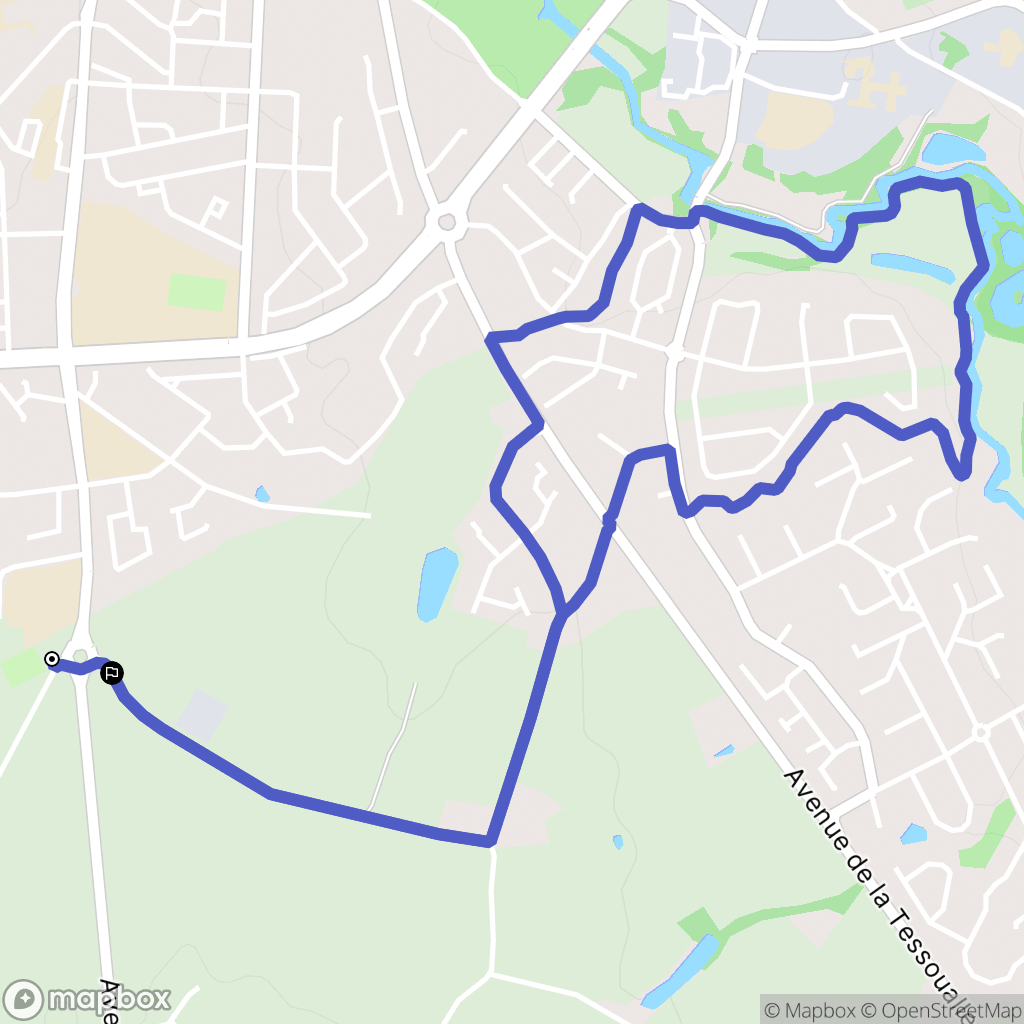 Cholet : carte du parcours de randonnée - France