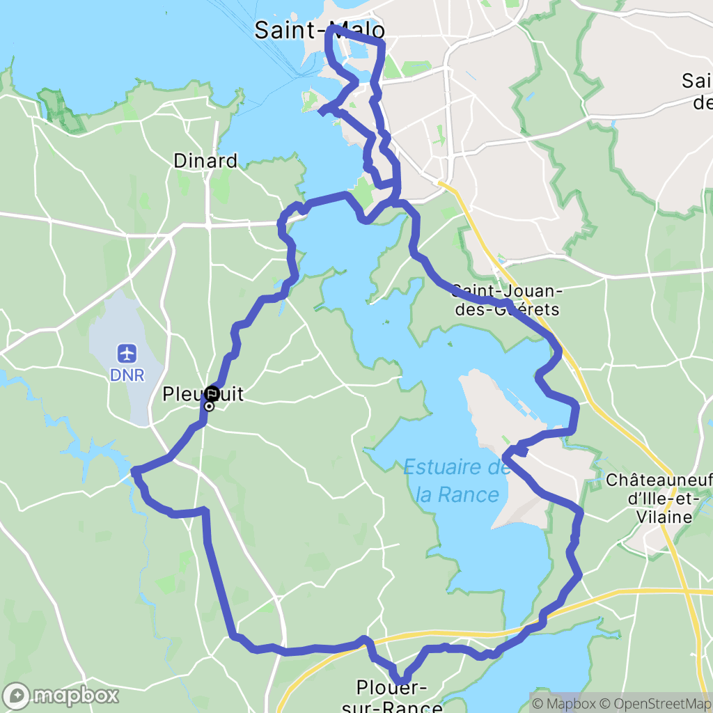 Pleurtuit : carte du parcours de randonnée - France