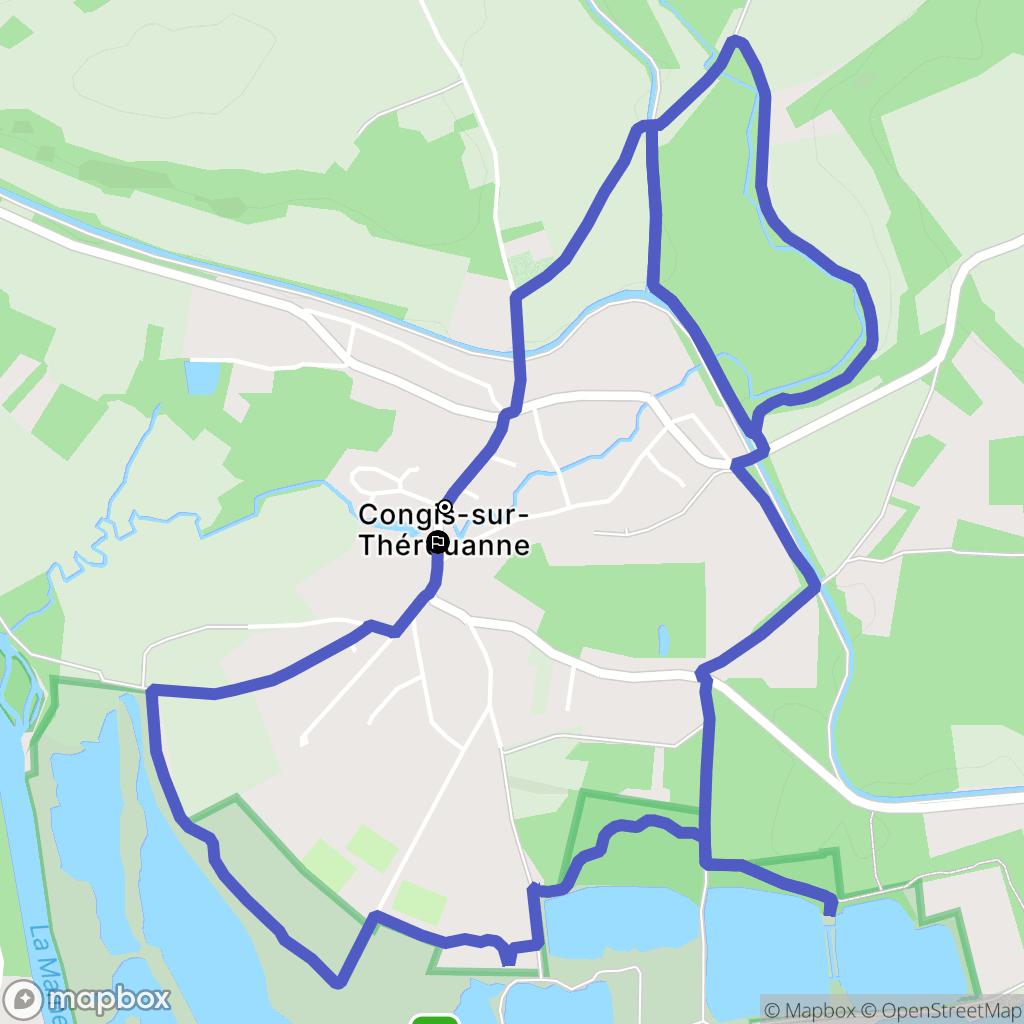 Congis-sur-Thérouanne : carte du parcours de randonnée - France