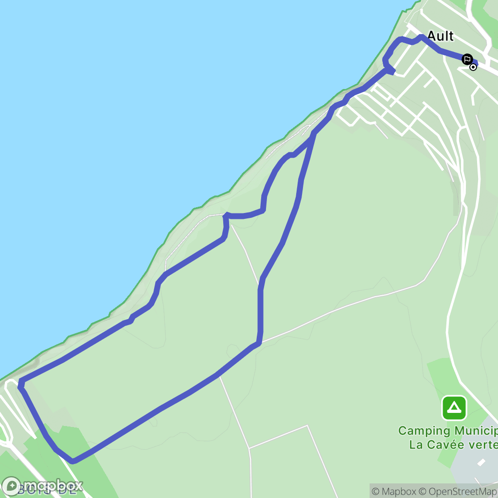 Ault : carte du parcours de randonnée - France