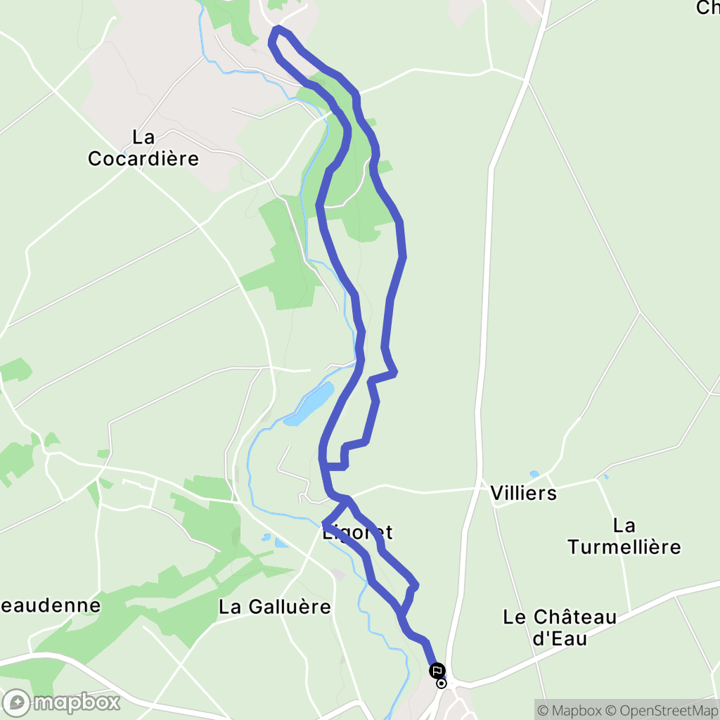 Tauxigny-Saint-Bauld : carte du parcours de randonnée - France