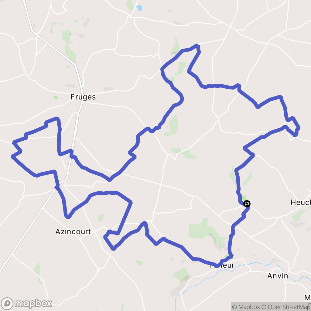 Équirre : carte du parcours de randonnée - France