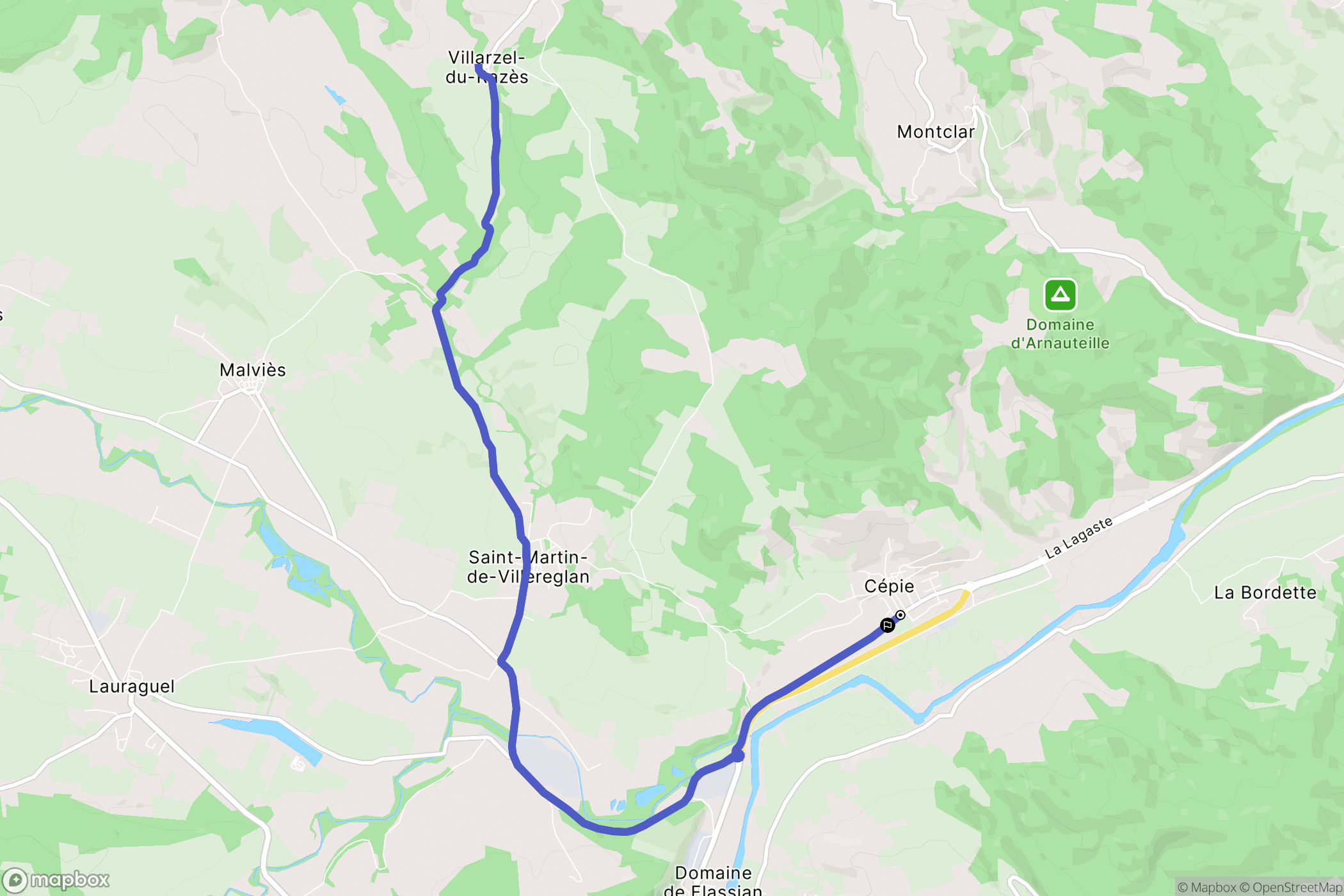 Cépie : carte du parcours de randonnée - France