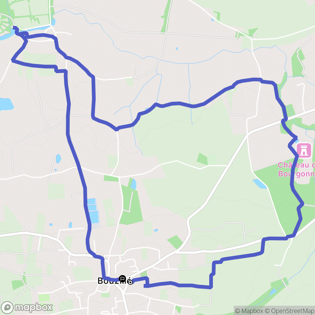 Orée d'Anjou : carte du parcours de randonnée - France