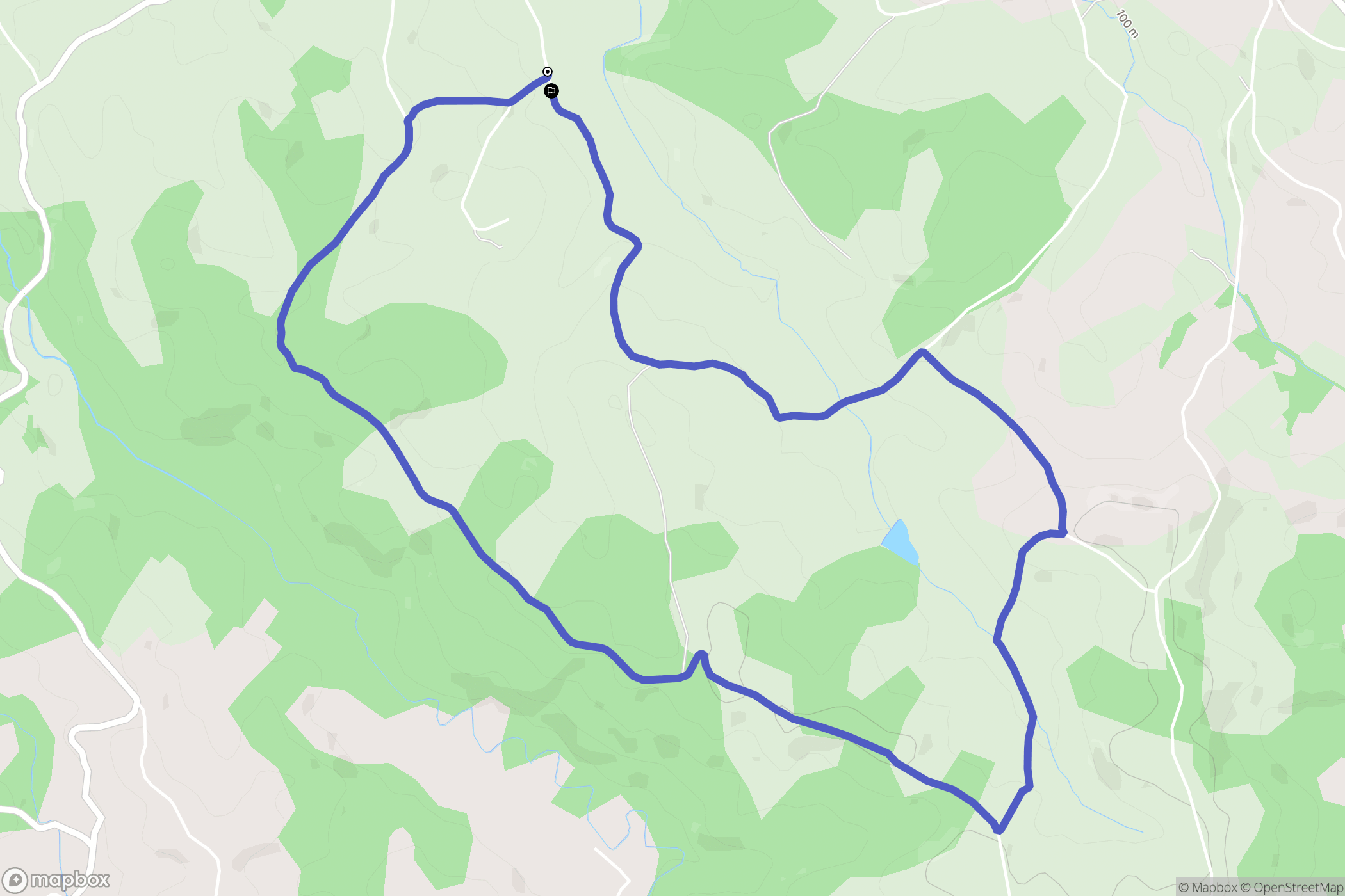 Ozenx-Montestrucq : carte du parcours de randonnée - France
