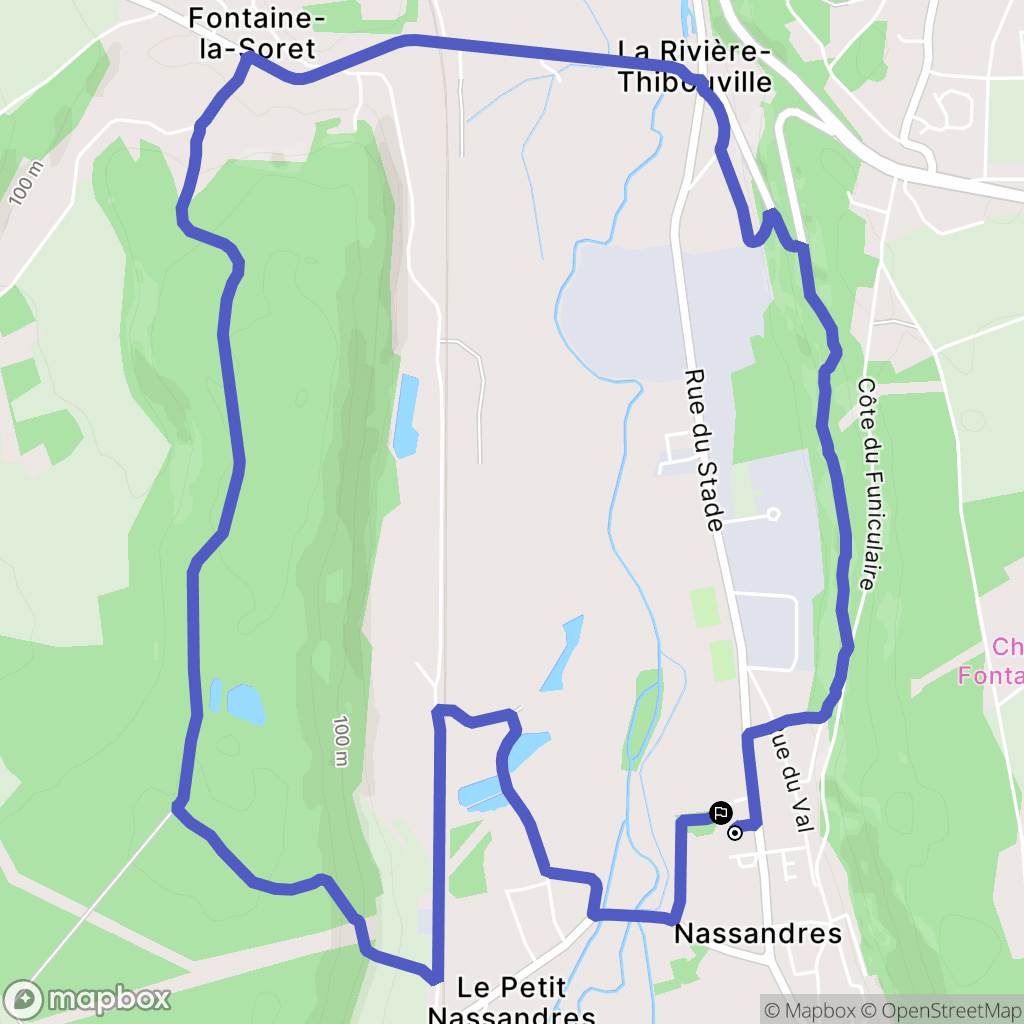 Nassandres sur Risle : carte du parcours de randonnée - France