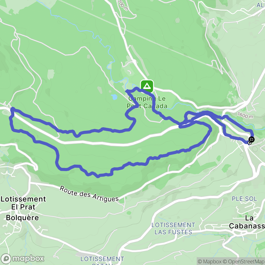 La Cabanasse : carte du parcours de randonnée - France