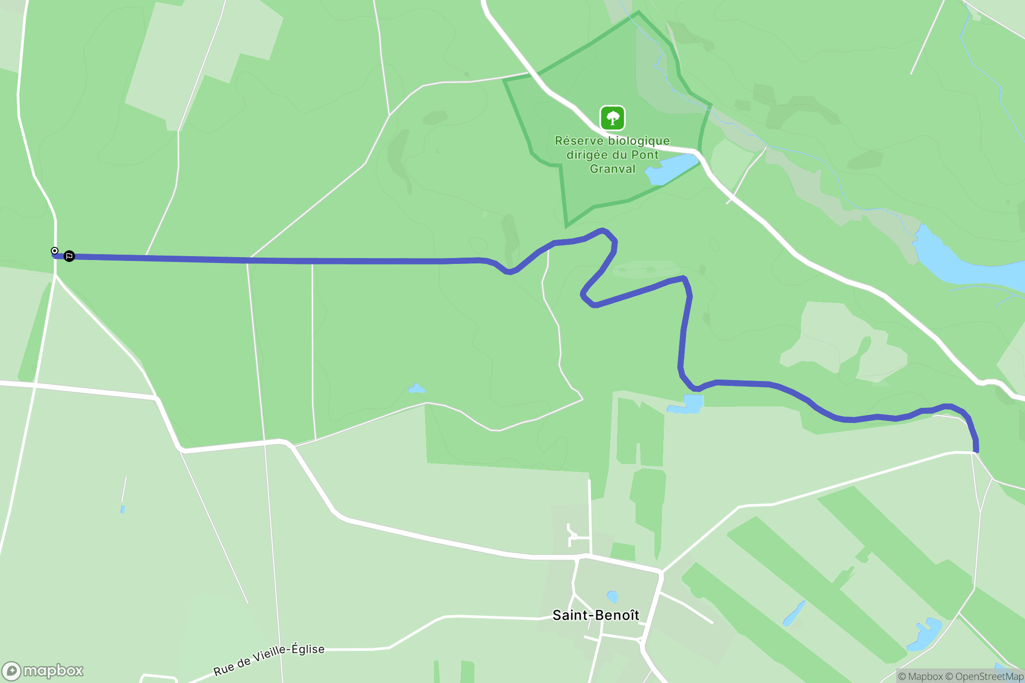 Auffargis : carte du parcours de randonnée - France