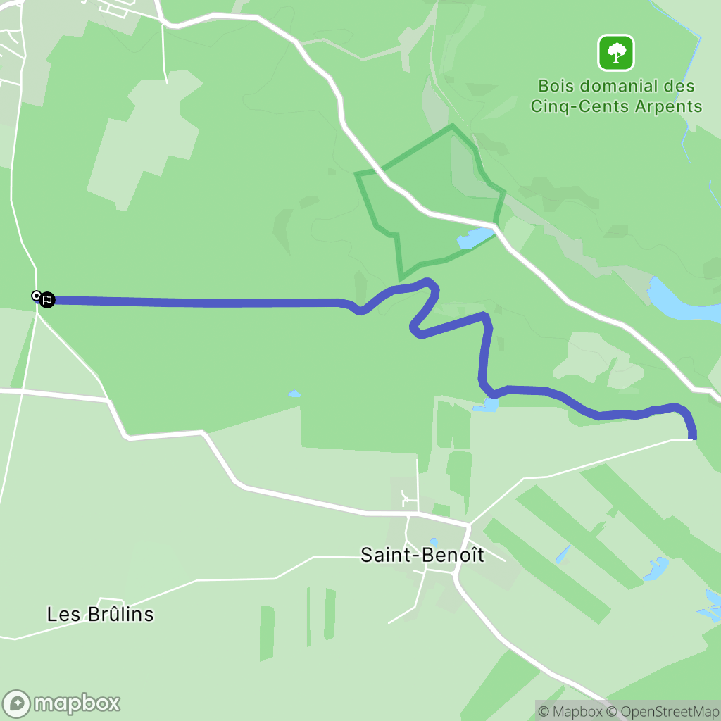 Auffargis : carte du parcours de randonnée - France