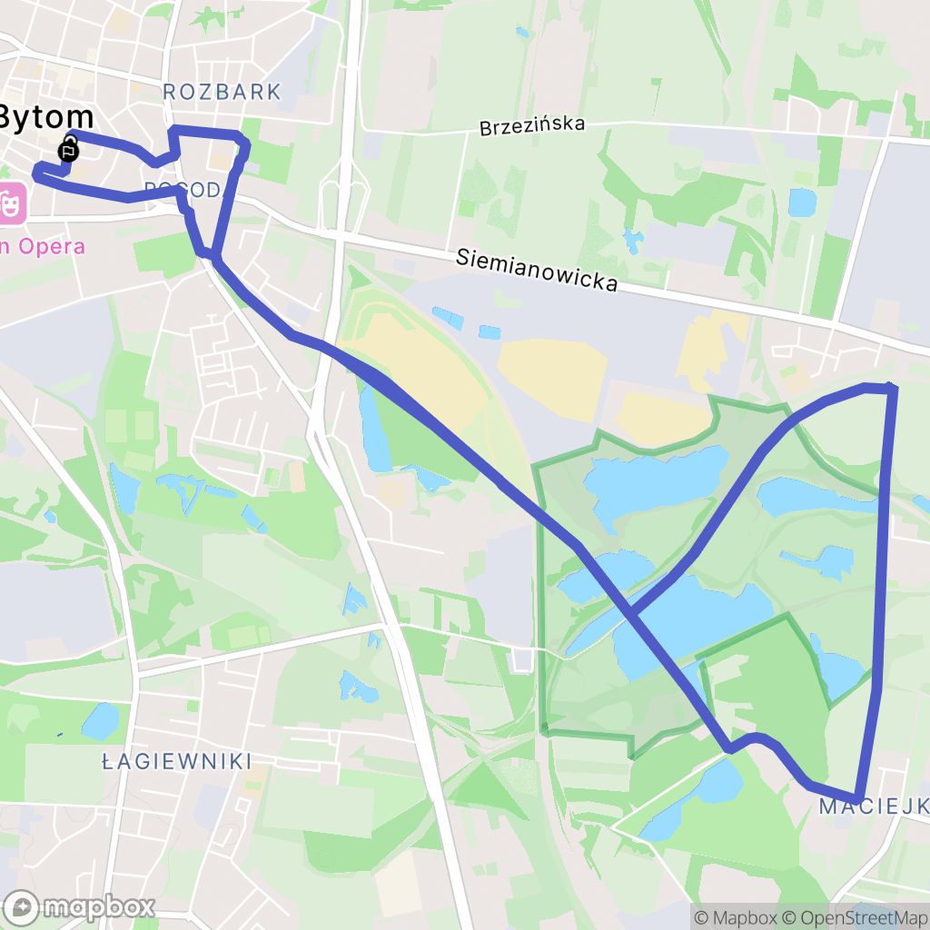 Bytom: mapa trasy - Poland
