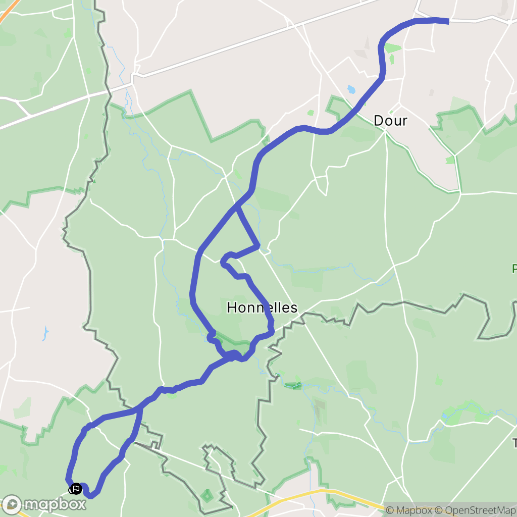 Wargnies-le-Grand : carte du parcours de randonnée - France