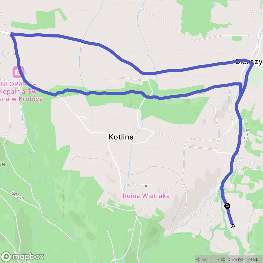 Gierczyn: mapa trasy - Poland