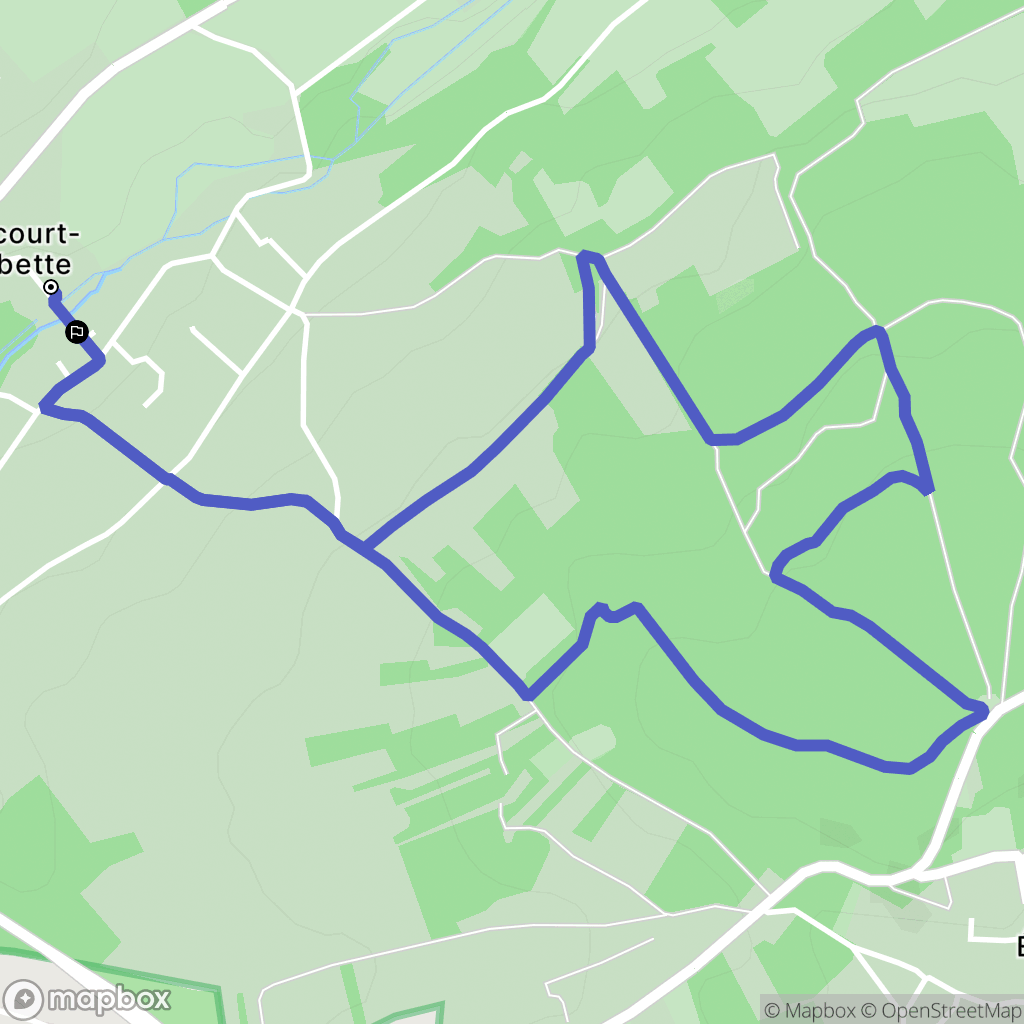 Tessancourt-sur-Aubette : carte du parcours de randonnée - France