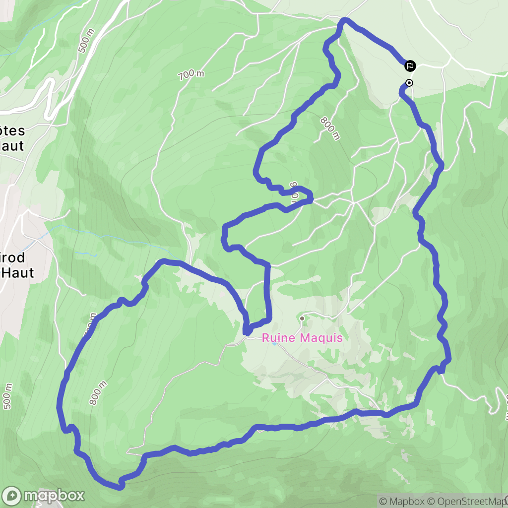 Droisy : carte du parcours de randonnée - France