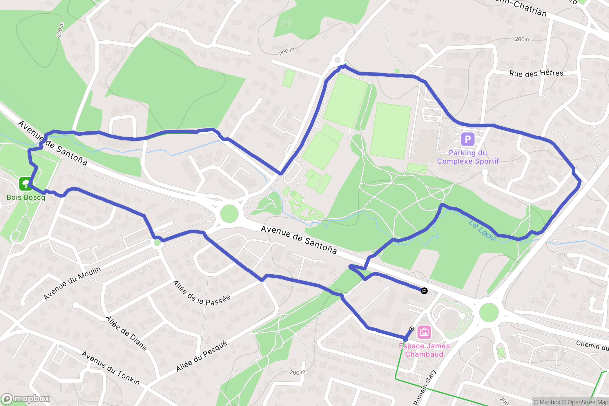 Lons : carte du parcours de randonnée - France