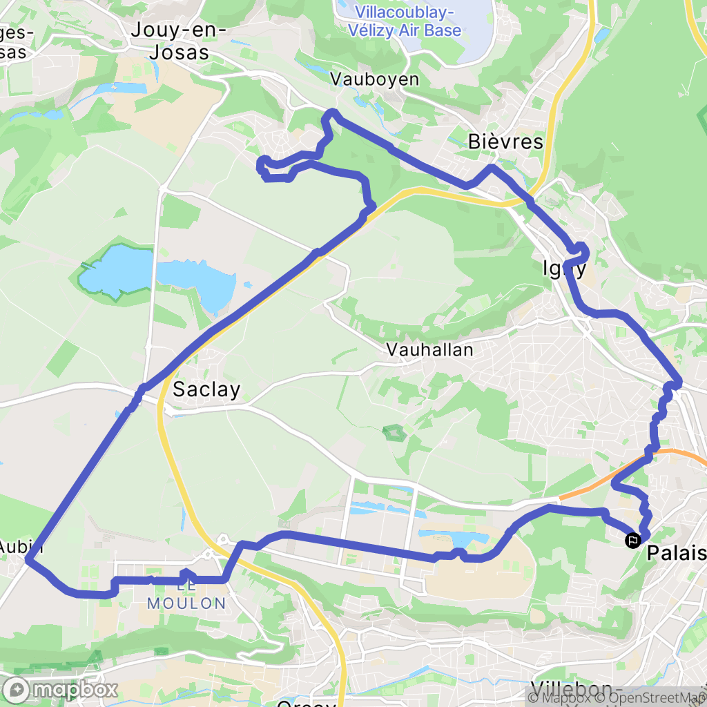 Palaiseau : carte du parcours de randonnée - France