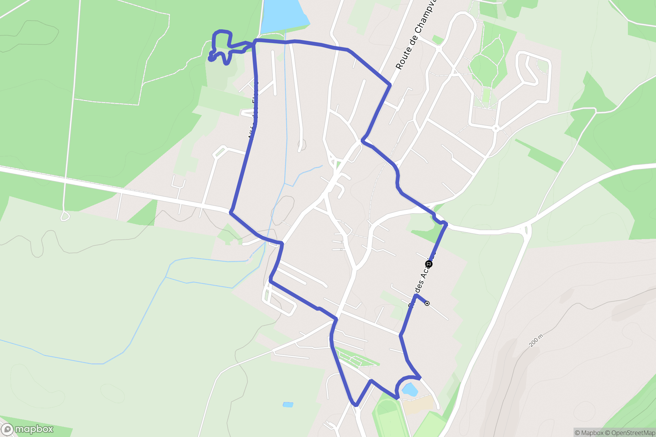 Damparis : carte du parcours de randonnée - France