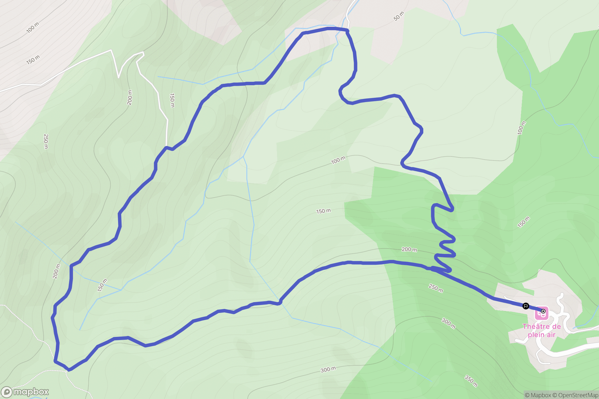Villanova : carte du parcours de randonnée - France