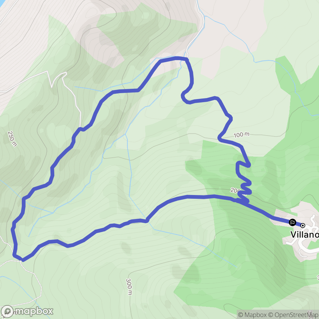 Villanova : carte du parcours de randonnée - France