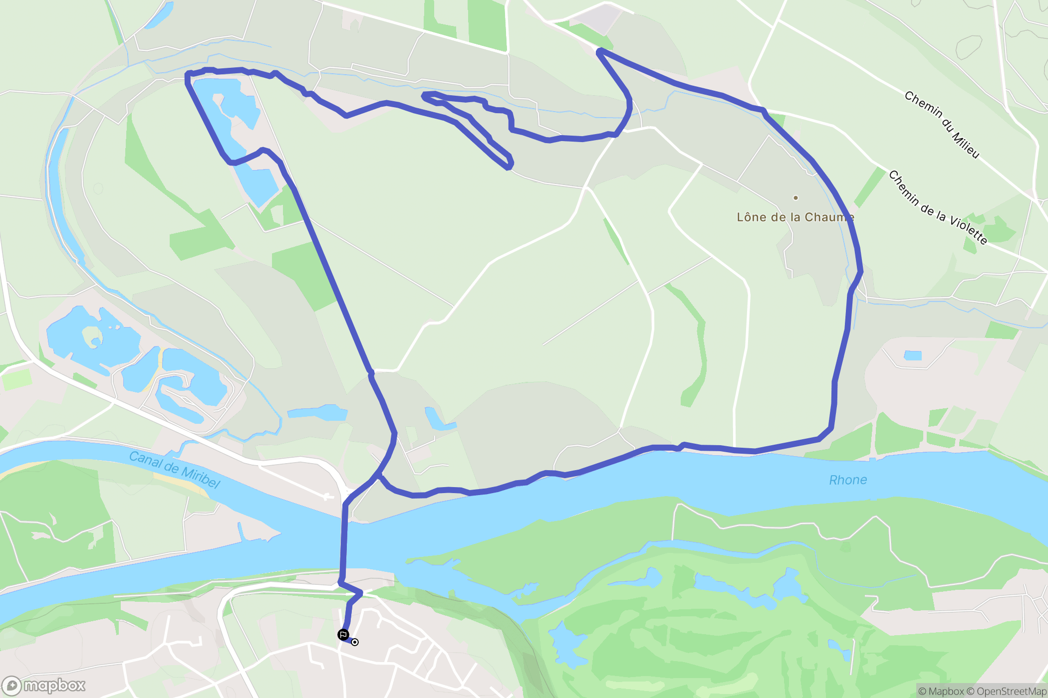 Jons : carte du parcours de randonnée - France