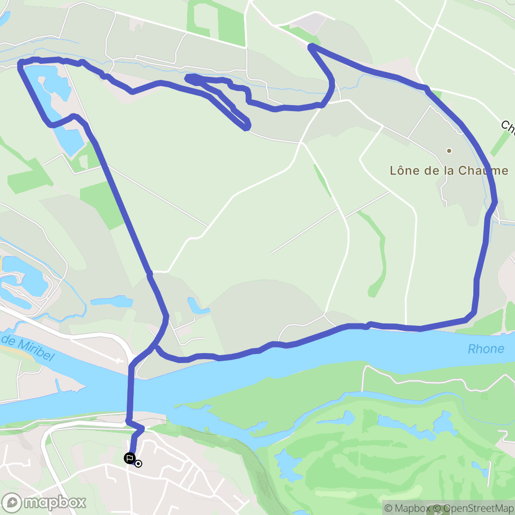 Jons : carte du parcours de randonnée - France