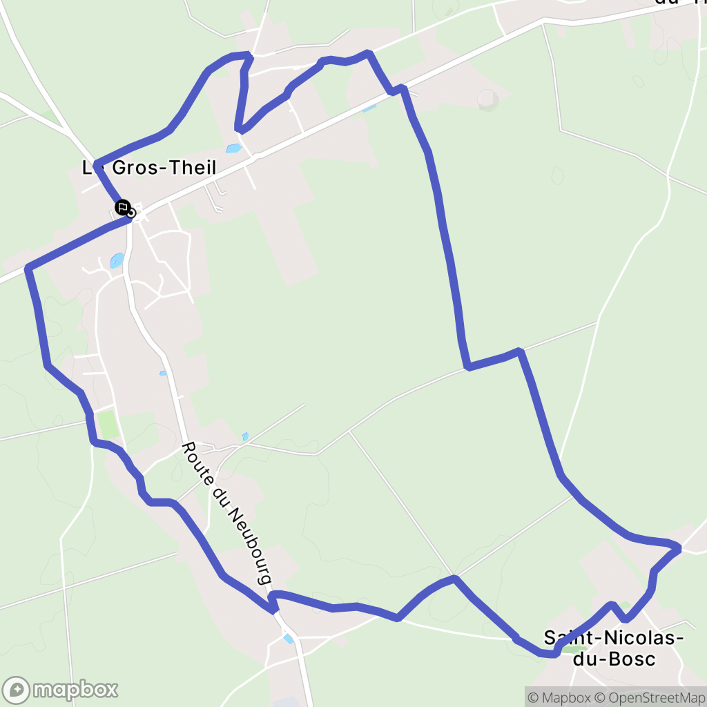 Le Bosc du Theil : carte du parcours de randonnée - France