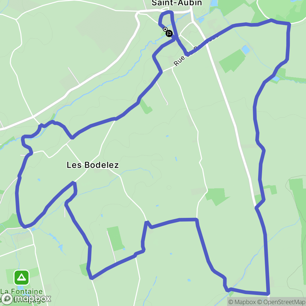 Saint-Aubin : carte du parcours de randonnée - France