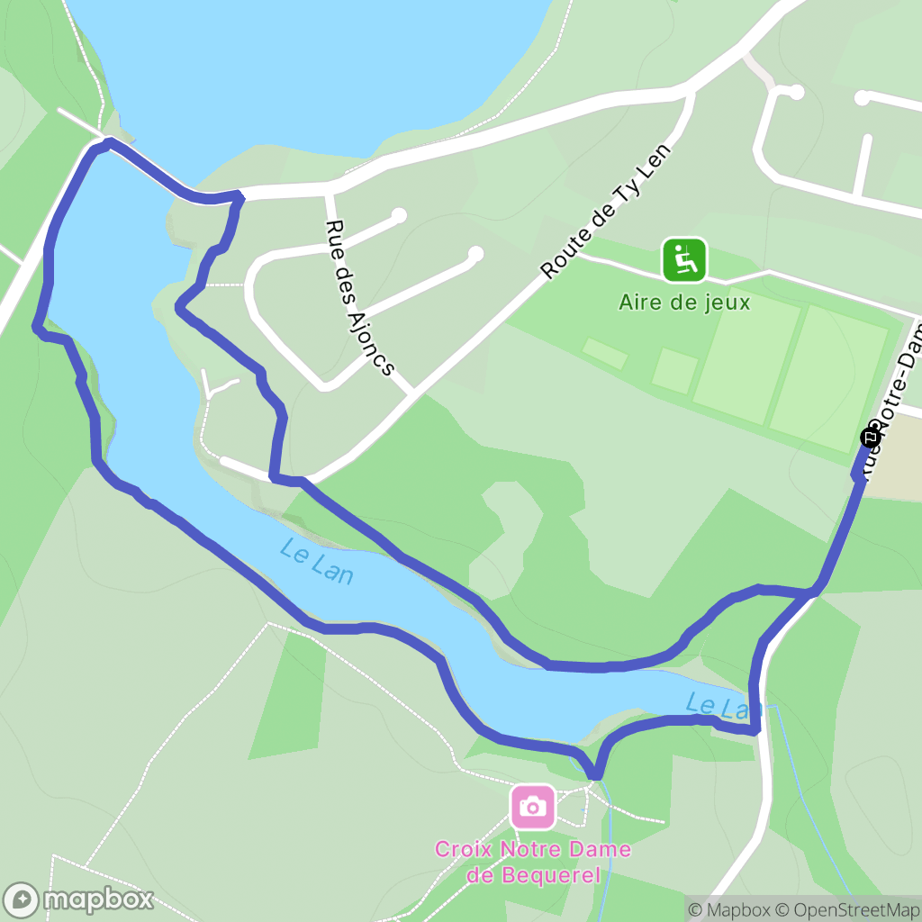 Plougoumelen : carte du parcours de randonnée - France